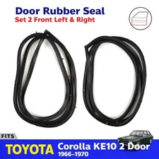 For Toyota KE10 2D Sedan 1966-70 Door Rubber Seal Weatherstrip Front LH+RH Z09