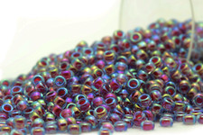 Miyuki Round Rocailles 11/0 Inside Dyed Mulberry Pink Luster Seed Bead RR-340