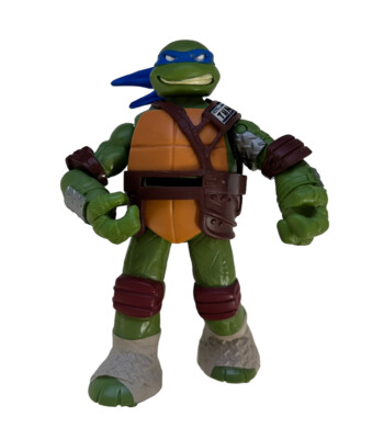    2012 Vintage Viacom TMNT Leonardo Figurine Pizza Flingers Action Figure    