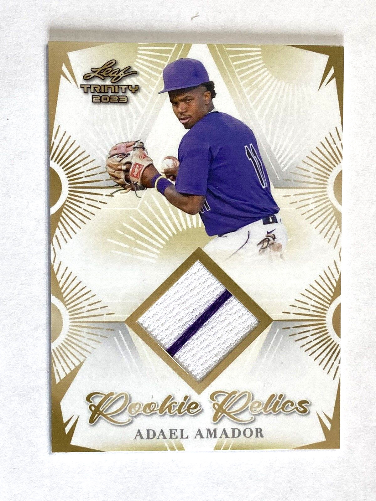 2023 Leaf Trinity Baseball Adael Amador Rookie Relics #RR-5