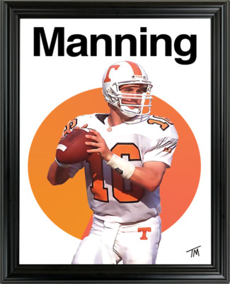 Peyton Manning Framed Sports Art Photo by Thomas Maxwell