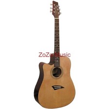 Kona K1l Left Handed Dreadnought Cutaway Acoustic Guitar, Natural