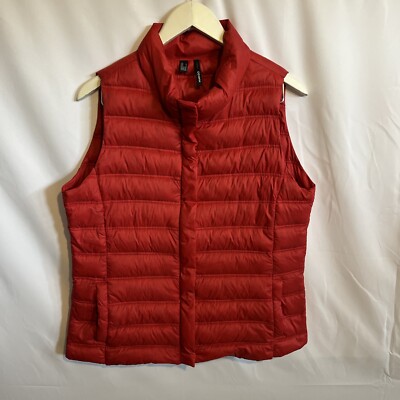 Mango Casual Women s Red Sleeveless Gilet Padded Size Large
