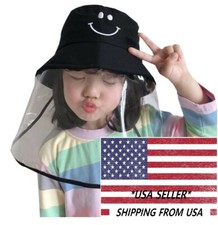 Kids Protection Hat Removable Clear TPU Shield Face Protection Cover mask 