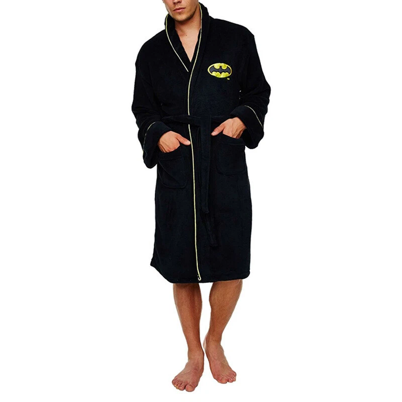 Cosplay The Batman Superman Pajamas Bathrobe Superhero Adult Warm Xmas Nightgown - Image 2 of 4