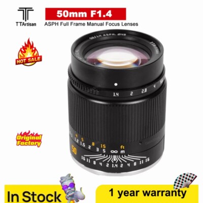 TTArtisan 50mm F1.4 ASPH Full Frame Manual Focus Lens for Sony /Canon /Nikon / L