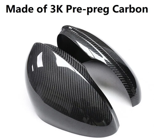 Dry Carbon Fiber Side Mirror Cover Caps Add-on For Alfa Romeo Giulia 2017-2024 - Foto 5 di 6