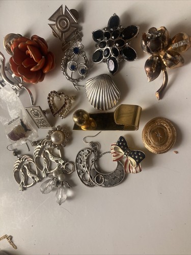 Vintage Lots of Brooches , Earrings, Pins - Picture 6 of 6