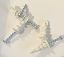 Self Drilling E Z Wall Anchors Plastic 8x 1-1/4" for Drywall, Sheetrock, 90pcs