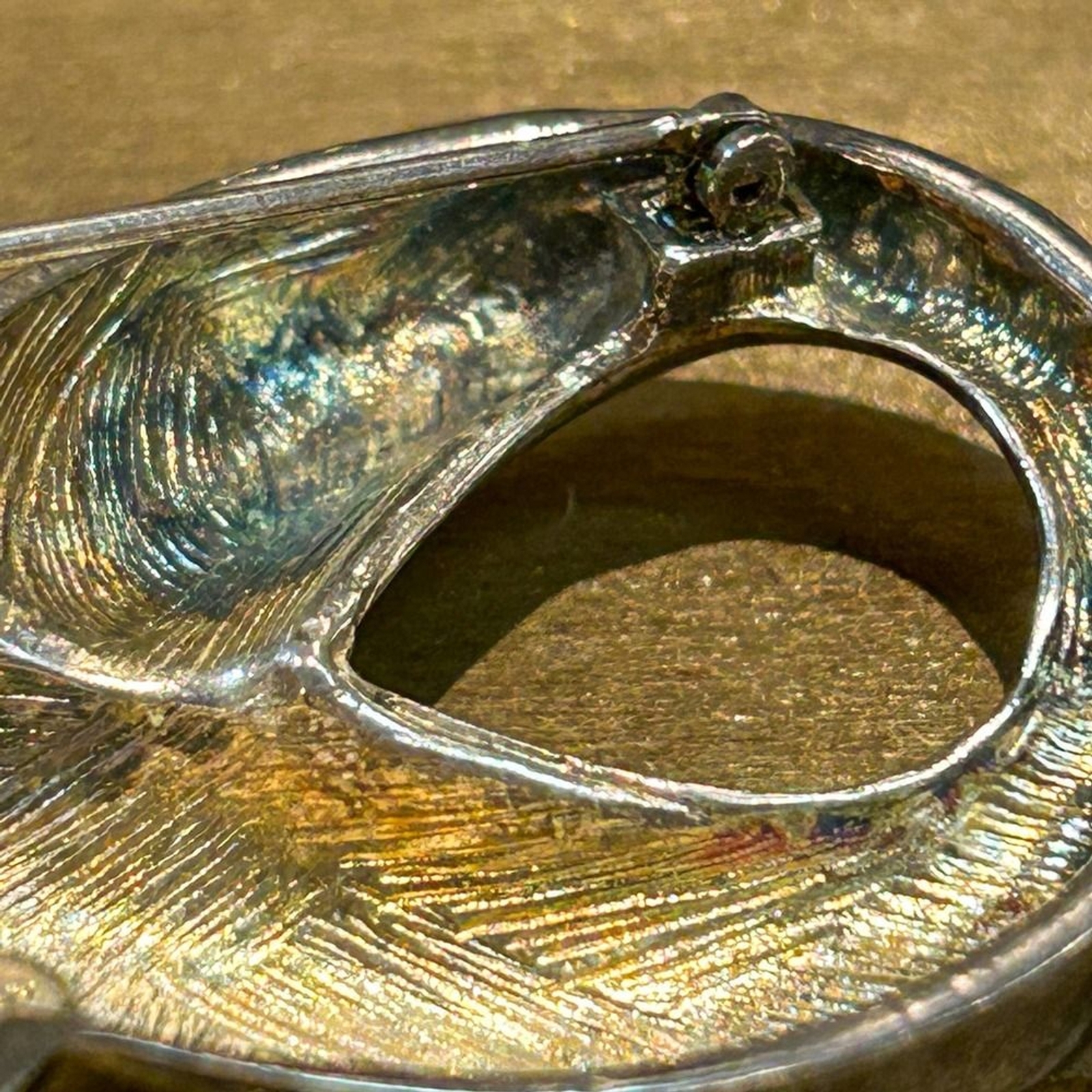 Givenchy Infinity Loop Brooch Silver Tone Ribbon … - image 8