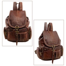 Fashion Leather Women Backpack Shoulder School Book Bag Causal Purse Rucksack
