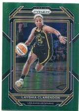2023 Panini Prizm WNBA LAYSHIA CLARENDON Green PRIZM #74 LOS ANGELES SPARKS