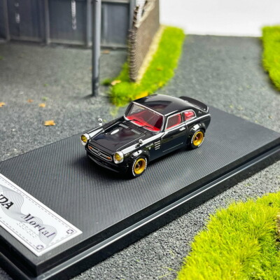 Mortal 1/64 Scale Honda S800 Black Diecast Car Model Toy