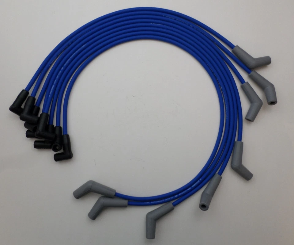 FORD Bloque Pequeño 221 260 289 302 Distribuidor AZUL HEI + Cables Bujía 8mm EE. UU. Foto 2 de 3