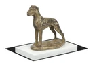 Great Dane type 2 - figurine with a dog on a white wooden base Art Dog USA