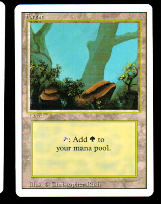 MRM ENGLISH Forest - Foret PL/POOR V1 MTG Magic REVISED