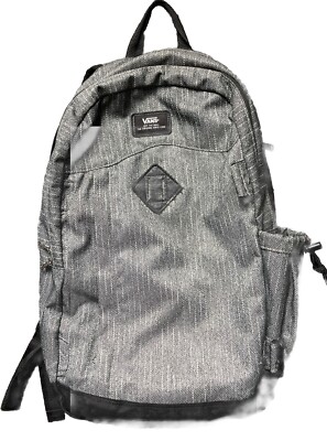 Vans Grey Backpack With Black Pocket Vans OLD Rucksack Black