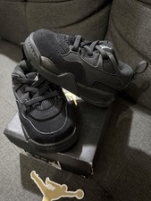 Nike Air Jordan 4 RM “Black Cat” Tenis Niños (TD) Talla 6c Zapatos FQ7937-004
