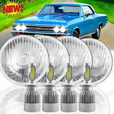4pc 5 34 5.75 Led Headlights Hi-lo For Chevelle 1965-1970 Corvette