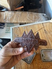 1941 Era Vintage International Pickup Truck Hood Emblem Badge Triple Diamond 1941 Era Vintage International Pickup Truck Hood Emblem Badge Triple Diamond
