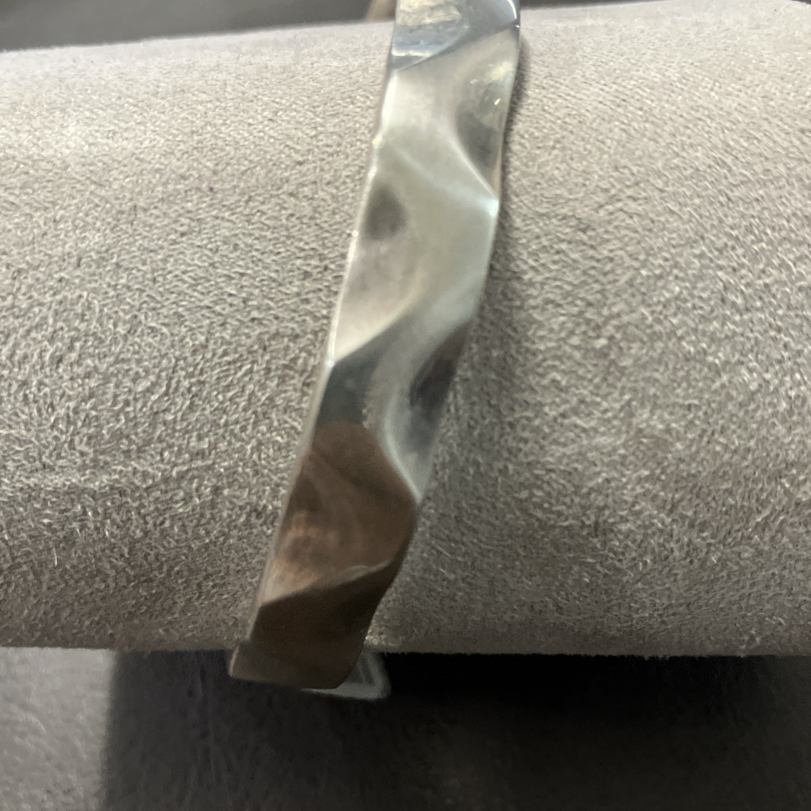 Sterling Silver Solid Bangle 44 Grams Natural Pat… - image 10