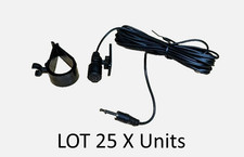 LOT 25 x 3.5mm Mono Microphone cord Visor Clip Radio Hands Free Laptop Drone