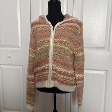 O Neill Isla Striped women s hoodie Large Neutral Colored Striped
