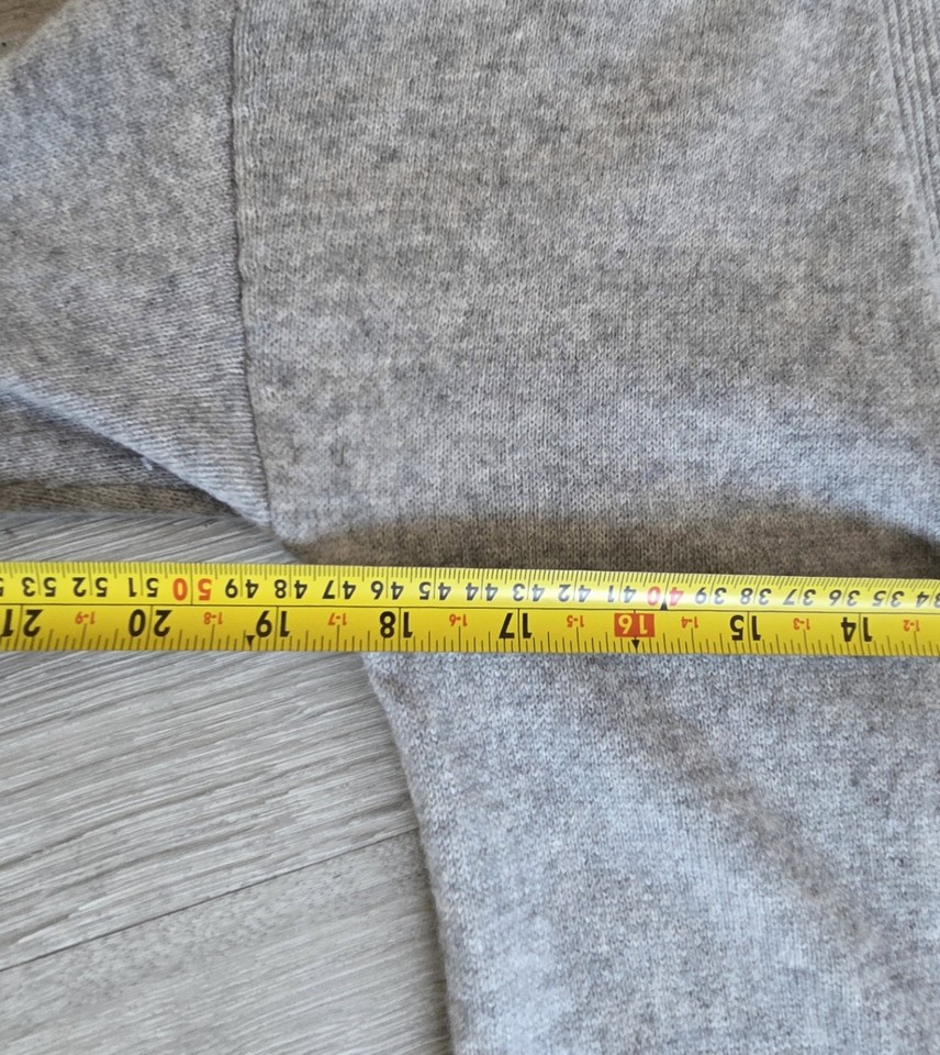 Aqua Cashmere Gray Open Front Duster Cardigan Sweater Pockets Size M | eBay