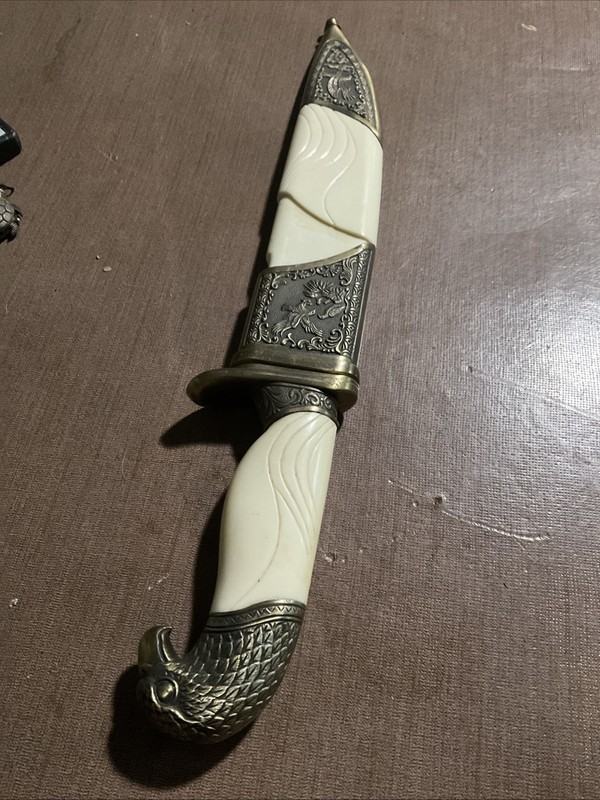 BrassBlessing Royal Collection Dagger w/ Sheath, Ivory Handle, SS Blade