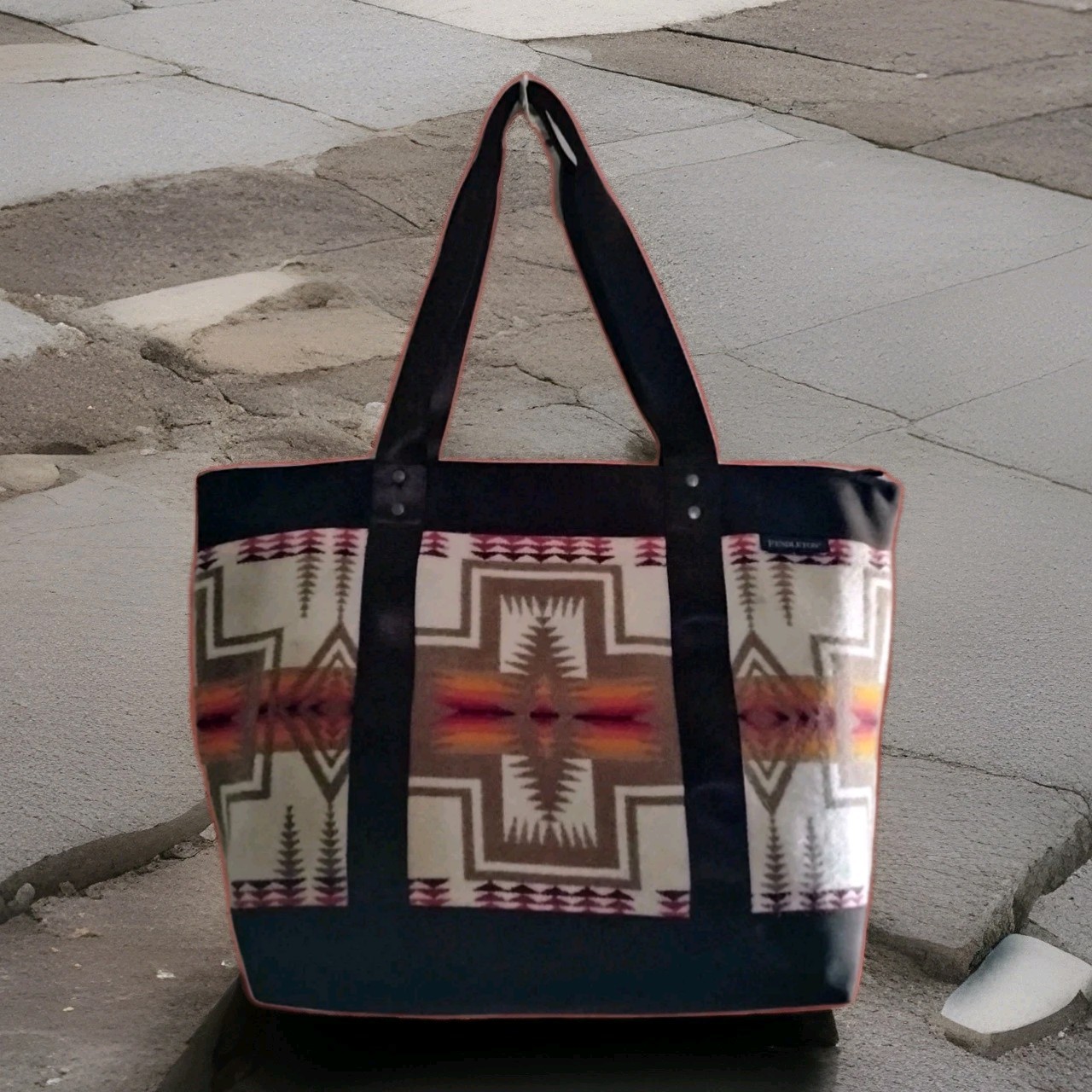Pendleton Classic Vintage Wool Bag Southwest Theme - image 2