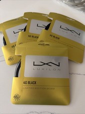 4 SET Corde Tennis Luxilon 4G Nero 125 (17 Guage) - Nuove