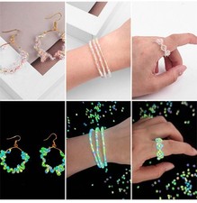 660x Cylindrical Beads Hair Bead Glow in The Dark Acrylic Luminous Bead for DIY