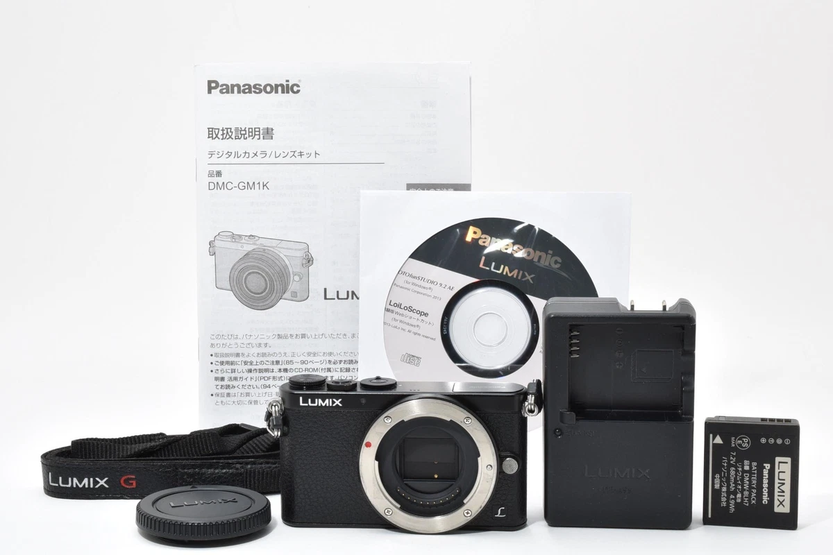 美品】Panasonic Lumix GM1 BLK と付属品セット Panasonic