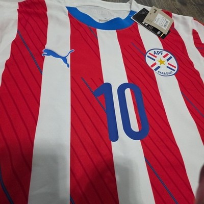 2024 Puma Paraguay Home Soccer Jersey Miguel Almiron Men M Player