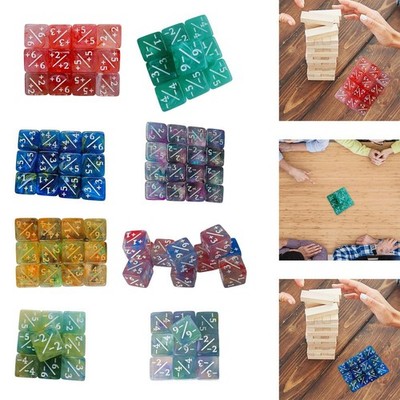 10 Stück Zählerwürfel Matheunterricht für Brettspiel Addieren und Subtrahieren D6 Würfel