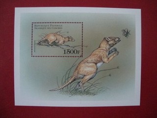 Briefmarken Block Comoren Dinosaurier 3