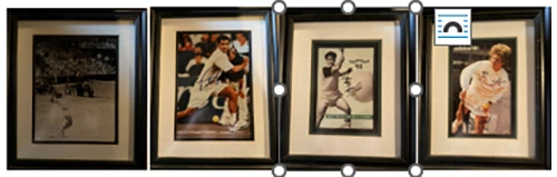 Pared de tenis -- Lote de 66 imágenes de tenis enmarcadas la mayoría con firmas y certificados Foto 4 de 4