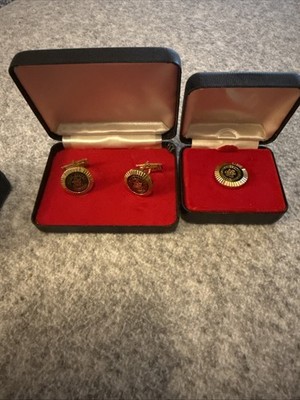 US Congessional Seal Cuff Links and Tie Pin Set-Unique Item