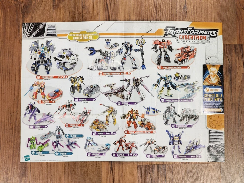 Hasbro Transformers (2006) Cybertron Map + Unicron & Galvatron Cardbacks - A1 - Image 3 of 4