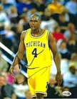 Chris Webber Signed 8x10 Photo Michigan Wolverines Fab 5 JSA COA