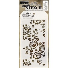 Stampers Anonymous AGW AGTHS075 Tim Holtz Roses Stencil, Synthetic Material, 28.