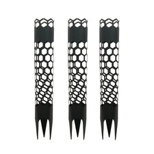 Metal Plant Support Pole with Pointed Base - 3 Pack 30 cm Black for Climbers