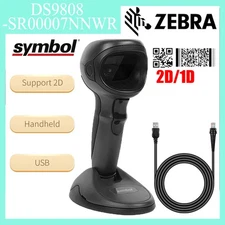 Zebra Motorola Symbol DS9808-SR00007NNWR 1D 2D Barcode Scanner with USB Cable