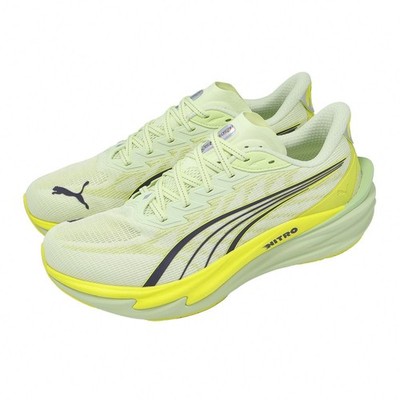 Puma Deviate Nitro 4 Wide Green Black Men Road Running Jogging Shoes 312901-03