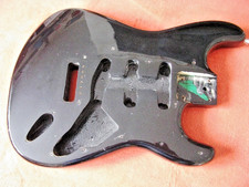 Strat type guitar body in Black - unbranded, quite good nick overall