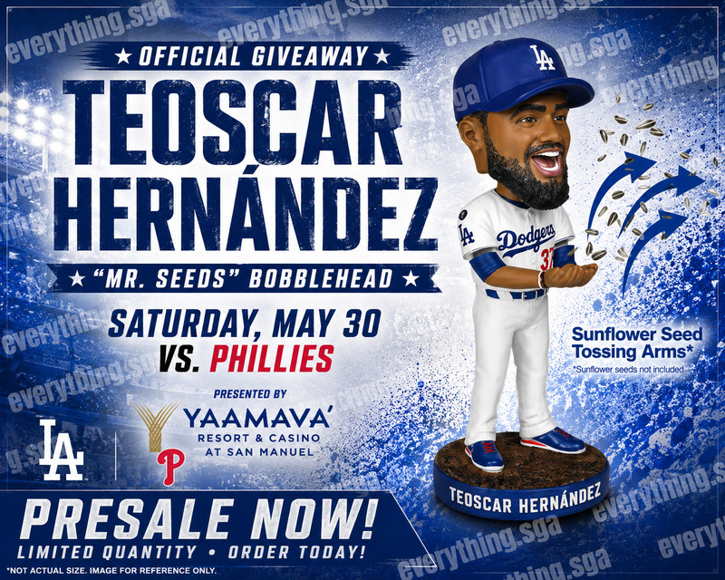 PRESALE 🇩🇴 Teoscar Hernandez Mr. Seeds Bobble Arms Dodgers Bobblehead 5/30/26
