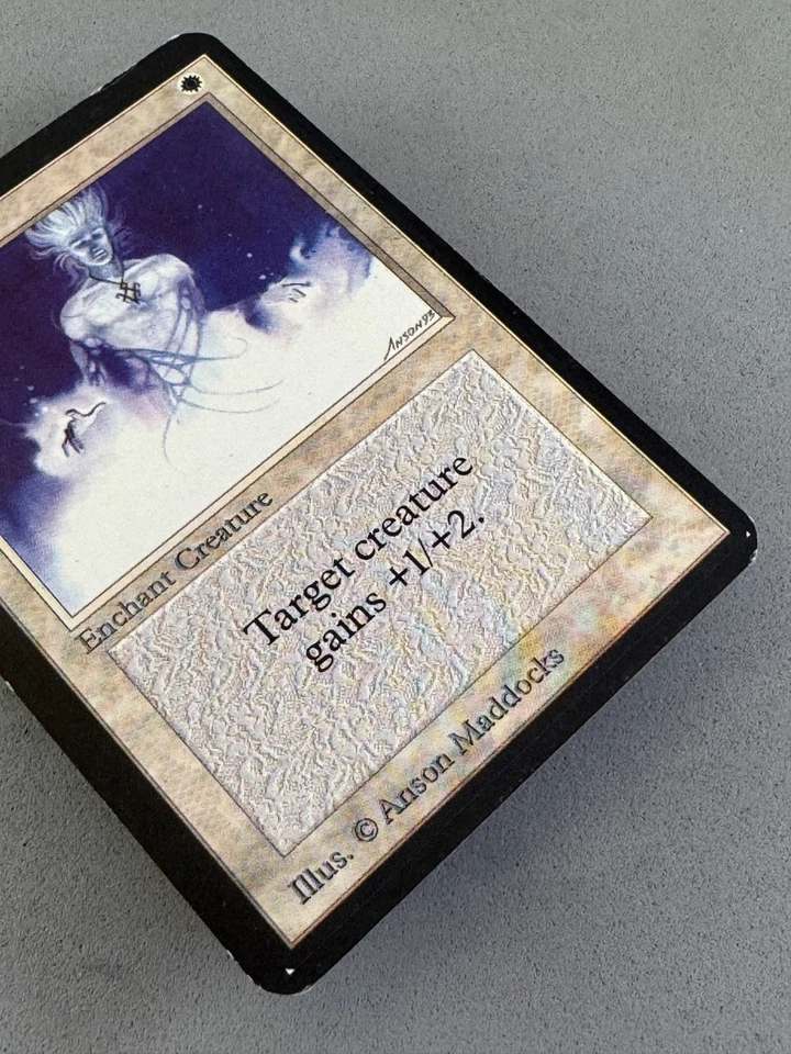 Holy Strength Alpha Edition MTG—Moderate Play VG—Vintage Magic the Gathering - Image 4 of 4