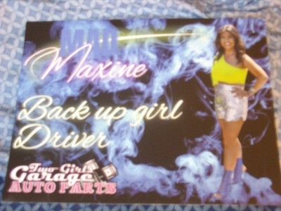 2026 ''MAD'' MAXINE BACK UP GIRL ''TWO GUYS GARAGE AUTO PARTS'' NHRA POSTCARD