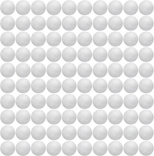Foam Balls, White, 1 Inch, 100 PCS Smooth Round, Craft Supplies, Art