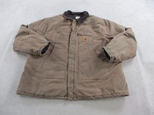 VINTAGE Carhartt Jacket Men 4XLT Brown C26 Made in USA Quilted Chore Barn Grunge